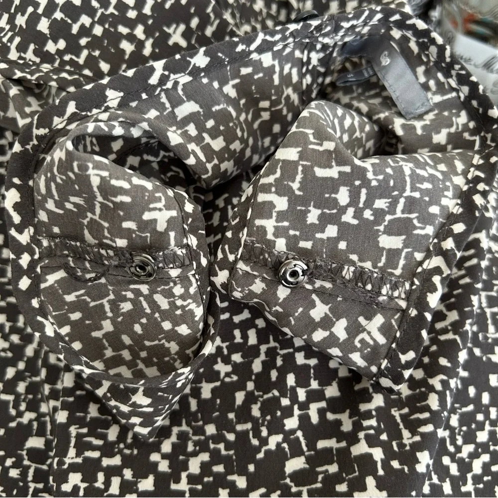 GAP Womens Sleeveless Geo Print Blouse